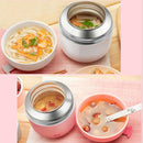 700mL Cute Practical Student Children Cooking Pot Multi-function Stainless Steel Barrel(Coffee)