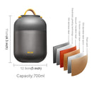 700mL Cute Practical Student Children Cooking Pot Multi-function Stainless Steel Barrel(Grey)