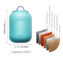 700mL Cute Practical Student Children Cooking Pot Multi-function Stainless Steel Barrel(Blue)