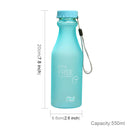 550mL Frost Leak-proof Plastic Portable Soda Bottle Sealed Simple Student Handy Beverage Bottle(Blue)