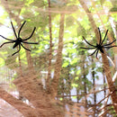 5 PCS Halloween Props Cotton Yarn Spider Webs, Random Color Delivery