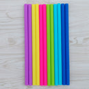 10 PCS Food Grade Silicone Straws Cartoon Colorful Drink Tools with 1 Brush, Straight Pipe, Length: 25cm, Outer Diameter: 11mm, Inner Diameter: 9mm, Random Color Delivery