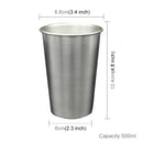 500ml Single Wall Electropolished Stainless Steel Curling Edge Beverage Cup With Rubber Circle Band And Cap(Purple)