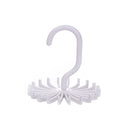 2 PCS 20 Claws 360 Degree Rotatable Tie Rack Belt Scarf Hanger Holder, Size: S(White)