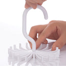 2 PCS 20 Claws 360 Degree Rotatable Tie Rack Belt Scarf Hanger Holder, Size: S(White)