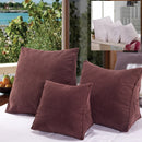 Three-dimensional Triangular Wedge Tatami Cushion Bed Backrest Waist Support Pillow with Interior Pillow, Size: 40cm x 36cm (Coffee)