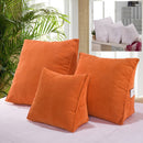 Three-dimensional Triangular Wedge Tatami Cushion Bed Backrest Waist Support Pillow with Interior Pillow, Size: 40cm x 36cm (Orange)