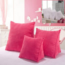 Three-dimensional Triangular Wedge Tatami Cushion Bed Backrest Waist Support Pillow with Interior Pillow, Size: 40cm x 36cm(Magenta)