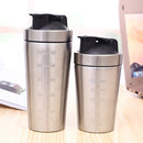 739ml(25oz) Healthy Sports Cup Stainless Steel Protein Powder Classic Shaker Bottle Replacement Milkshake Cup