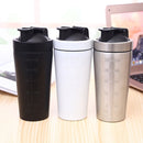 500mL(17.5oz) Healthy Sports Cup Stainless Steel Protein Powder Classic Shaker Bottle Replacement Milkshake Cup