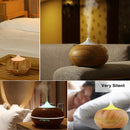 10W 150mL Wood Grain Aromatherapy Air Purifier Humidifier with LED Light for Office / Home Room(Black)