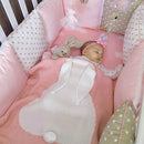 Rabbit Pattern Stereoscopic Ears Baby Knitted Blanket(Pink)