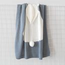 Rabbit Pattern Stereoscopic Ears Baby Knitted Blanket(Grey)