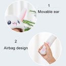 Soft Plush Airbag Movable Rabbit Ears Hat, Embroidery Style