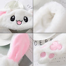Soft Plush Airbag Movable Rabbit Ears Hat, Embroidery Style