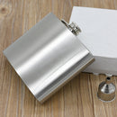 905mL(32oz) Outdoor Sports Large-capacity Wine Bottle with Holster Stainless Steel Hip Flask (with Medium Funnel)(Silver)