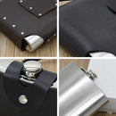 905mL(32oz) Outdoor Sports Large-capacity Wine Bottle with Holster Stainless Steel Hip Flask (with Medium Funnel)(Silver)