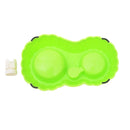 Pumpkin Shape Dog Cat Food Dish + Drinking Water Double Bowls with Automatic Water Dispenser, Size: S (Green)