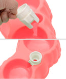 Pumpkin Shape Dog Cat Food Dish + Drinking Water Double Bowls with Automatic Water Dispenser, Size: S(Magenta)