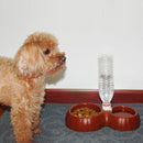 Pumpkin Shape Dog Cat Food Dish + Drinking Water Double Bowls with Automatic Water Dispenser, Size: S(Magenta)