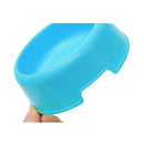 Dog Cat Light Candy Color Plastic Material Single Pets Bowls(Blue)