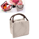 Multifunctional Thicken Stripe Cloth Lunchbox Bag Handbag Lunch Heat Preservation Cold Insulation Bag Storage Bag, Size: 23x17x15cm(Grey)