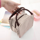 Multifunctional Thicken Stripe Cloth Lunchbox Bag Handbag Lunch Heat Preservation Cold Insulation Bag Storage Bag, Size: 23x17x15cm(Grey)