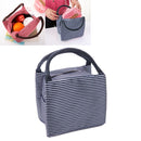 Multifunctional Thicken Stripe Cloth Lunchbox Bag Handbag Lunch Heat Preservation Cold Insulation Bag Storage Bag, Size: 23x17x15cm(Blue)