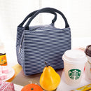 Multifunctional Thicken Stripe Cloth Lunchbox Bag Handbag Lunch Heat Preservation Cold Insulation Bag Storage Bag, Size: 23x17x15cm(Blue)