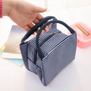 Multifunctional Thicken Stripe Cloth Lunchbox Bag Handbag Lunch Heat Preservation Cold Insulation Bag Storage Bag, Size: 23x17x15cm(Blue)