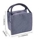 Multifunctional Thicken Stripe Cloth Lunchbox Bag Handbag Lunch Heat Preservation Cold Insulation Bag Storage Bag, Size: 23x17x15cm(Blue)