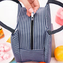 Multifunctional Thicken Stripe Cloth Lunchbox Bag Handbag Lunch Heat Preservation Cold Insulation Bag Storage Bag, Size: 23x17x15cm(Blue)