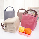 Multifunctional Thicken Stripe Cloth Lunchbox Bag Handbag Lunch Heat Preservation Cold Insulation Bag Storage Bag, Size: 23x17x15cm(Grey)