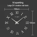40 inch Creative Living Room Decorative Ticking Wall Clock(Gold)