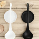 Stand Up Ladle Spoon with Tray for Home or Commercial Kitchen, Spoon Size: 28.5*8.2cm(White)