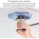 Effortless Bottle Can Opener Under the Kitchen Cabinet Countertop Lid Remover (Blue)