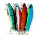 HENGJIA Artificial Fishing Lures Sets Popper Bionic Fishing Bait with Hooks, Length: 8 cm, Random Style and Color Delivery
