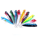 HENGJIA Plastic Artificial Fishing Lures Big Mouth Popper Bionic Fishing Bait with Hooks, Length: 9 cm, Random Color Delivery