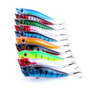 HENGJIA Plastic Artificial Fishing Lures Big Mouth Popper Bionic Fishing Bait with Hooks, Length: 9 cm, Random Color Delivery