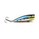 HENGJIA Plastic Artificial Fishing Lures Popper Bionic Fishing Bait with Hooks, Length: 7 cm, Random Color Delivery