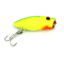HENGJIA Plastic Artificial Fishing Lures Popper Bionic Fishing Bait with Hooks, Length: 3.5 cm, Random Color Delivery