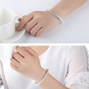 Europe and America Style Female Brass-plating Jewelry Silver Garlic Magnetic Health Open Bracelet, Size: 8mm*17cm(Silver)