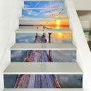6 PCS DIY Creative Silent Sea Stairs Sticker Home Decoration, Size: 18*100cm