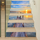 6 PCS DIY Creative Silent Sea Stairs Sticker Home Decoration, Size: 18*100cm