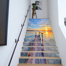 6 PCS DIY Creative Silent Sea Stairs Sticker Home Decoration, Size: 18*100cm