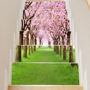 13 PCS DIY Creative Cherry Tree Beautiful Scenery Street Stairs Sticker Home Decoration, Size: 18*100cm