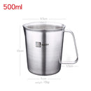 SSGP Kitchen Cooking Tool Stainless Steel Graduated Measuring Cups, Size: 10*9.5cm, 500ml