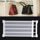 Wardrobe Storage Layered Baffle Cabinet Shelf Dormitory Partition Cupboard Partition Board, Width: 24cm, Stretch Range: 30-40cm (White)