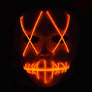 Halloween Terror Ghost Cosplay Mask LED Luminous Flash Mask (Orange Light)