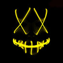Halloween Terror Ghost Cosplay Mask LED Luminous Flash Mask (Yellow Light)
